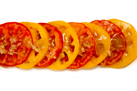 Heirloom Tomatoes with Shallot Vinaigrette