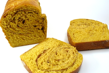 pumpkin cinnamon swirl yeast bread