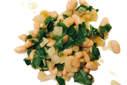 swiss chard with cannellini beans